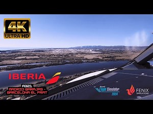 🔥4k Ultra HD🔥 MSFS 2024 + RTX™ 3050 | Iberia Fenix A321 | Madrid - Barcelona Premium Airports