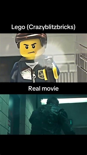 Terminator: real Movie/stopmotion comparison #lego #stopmotion #terminator #shorts #crazyblitzbricks