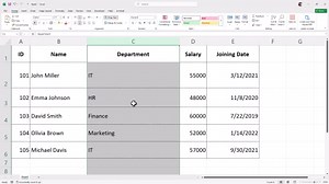 Microsoft Excel 37 Modifying Rows and Columns