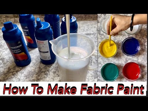 How To Make Fabric Paint At Home 🎨 Fabric colours with different shades ||