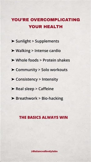 You’re Overcomplicating Your Health