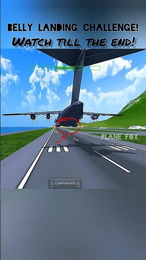 Can This Plane Survive a Belly Landing?✈️🔥#shorts #turbopropflightsimulator#aviation