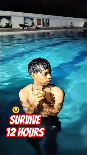 ​I Survived 12 Hours in a Swimming Pool #trending #challenge #shorts