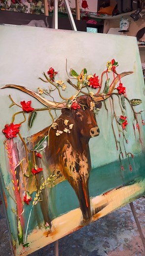 6.8K views · 165 reactions | Ikebana Longhorn” & “Ikebana Bison” are...