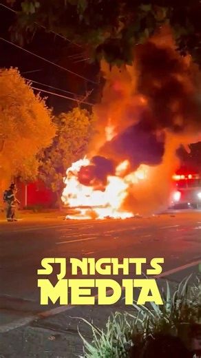 11:30 pm Hedding and 17th St. RV exploded in the middle of the street. Possible meth lab. ✅ Brought to you by @taxhelpoffice6 | San Jose Nights Media
