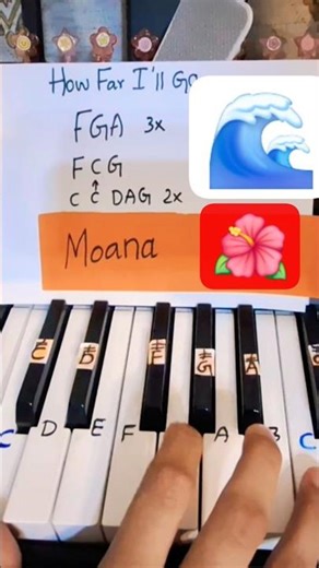 Moana Piano Tutorial #shorts #piano #pianolessons #foryou #fyp