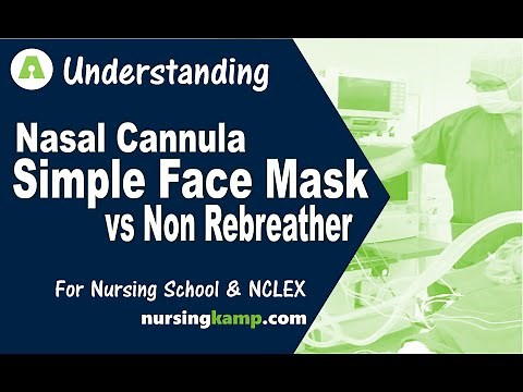 What is a Nasal Cannular simple face mask versus vs non rebreather Nursing KAMP NCLEX review 2019