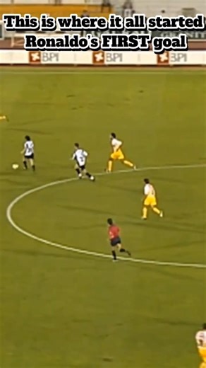 The first goal that started greatness…Cristiano Ronaldo first career goal the beginning of a legend.