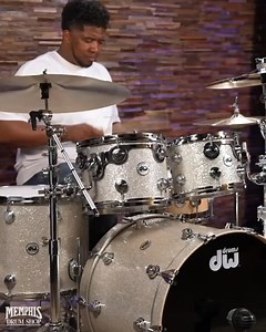 The Drum Workshop Inc. (DW Drums) Collector's Series Maple Drum Set in a 22/10/12/16 configuration and a Broken Glass finish. This kit features 8-ply North American Pure Maple shells for maximum resonance, projection, and attack. For more details go to https://memphisdrumshop.com/products/dw-collectors-series-maple-drum-set-22-10-12-16-broken-glass #drums #drumshop #dwdrums | Memphis Drum Shop & myCymbal.com