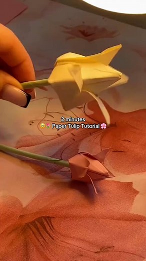 269K views · 7.5K reactions | 凉 Paper Tulip Tutorial  Best Gift Idea for your Love  DIY Birthday Gift Card  Free Handmade Present Tutorial  Easy Paper Flower Craft Ideas  #handmadegifts #present #diygift #valentinesdaygi | Katrinasartt | Facebook