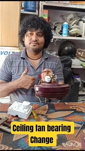 ceiling fan bearing change #ytshorts #shorts #electrical
