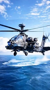 Advanced Military Attack Helicopter Emerging From The Deep Blue Sea. #Helicopter #Military # | War Jets & Tanks
