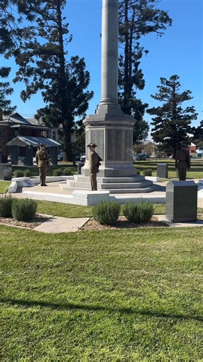 The Singleton Infantry Base's Catafalque party arrives at the Burdekin Park cenotaph for the start of the Vietnam War Commemorative Service. | The Singleton Argus