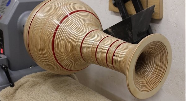 Unique Vase From Plywood and Perspex