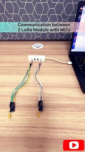 Send Data Using LORA🔥 AT command #electronics #wirelesscommunication #embeddedsystems#shorts