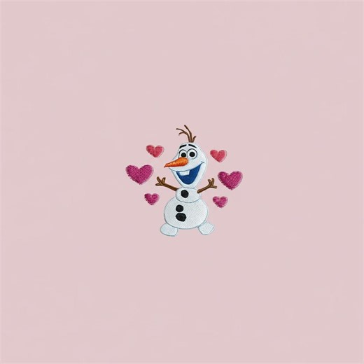 Snowman Embroidery Design With Hearts Winter Love Style - Etsy