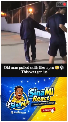 Old man pulled skills like a pro 😳⚽ #SinaMiReact #FootballSkills #ReactionVideo #ViralClips #Shorts