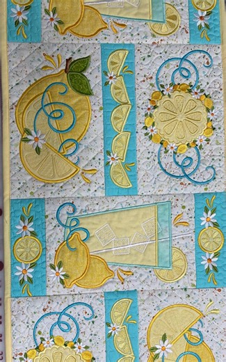 Fresh Lemons and Flowers Spring Summer Appliqué Table Runner 38”L X13.5”w - Etsy