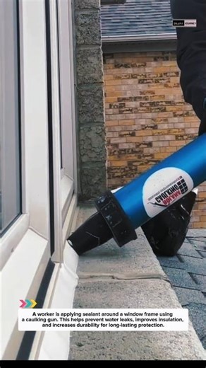 Perfect Window Sealing with Caulking Gun | Pro Waterproofing Trick