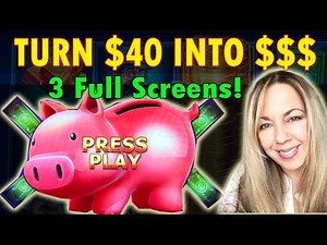 🐷 HOW TO WIN WITH $40 BUCKS ON PIGGY BANKIN SLOTS! 3 Full Screen Bonus Footage Lock It Link In Vegas