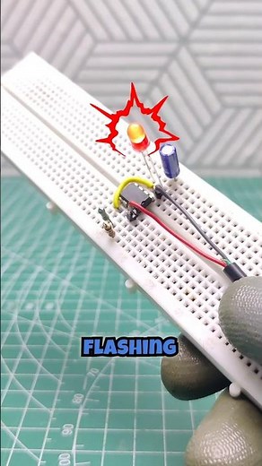 | Flashing LED from 555 timer IC | Process step by step |#tech#electronics#555timercircuit
