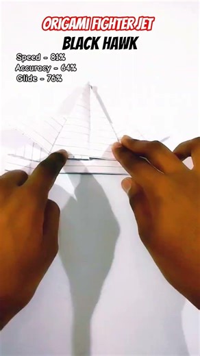 Incredible Idea💡, How to make Origami Fighter Jet, Black Hawk Model in Rough Paper, #fighterjet #air