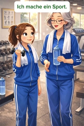 Deutsch im Fitnessstudio 💪 #Deutschlernen #DeutschimAlltag #DeutschA1 #DeutschA2 #Deutschgrammatik