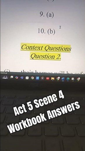 Macbeth Act 5 Scene 4 Workbook Answers | Macbeth Act 5 Scene 4 Question Answers #shorts #shortvideo