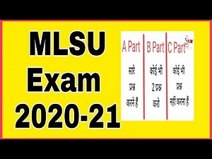 MLSU Exam Latest News | 2020-21 Exam Pattern
