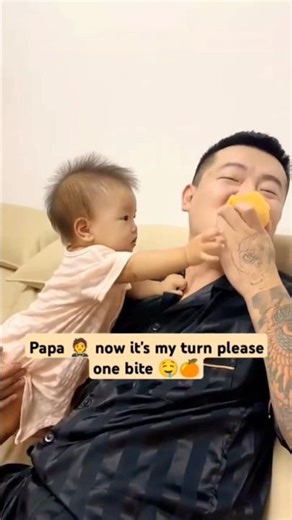 Papa 🤵now it's my turn please one bite 😇 |#shorts