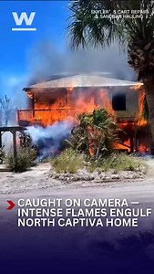 1.5K views · 1.2K reactions | New video shows massive flames tearing through a home on Oyster Shell Drive in North Captiva.  North Captiva Fire is leading the response, with help from LCSO’s Marine Unit and 6th Precinct deputies. Our crews are giving live updates on WINK every hour. #NorthCaptiva #LeeCounty #BreakingNews #WINKNews | WINK News | Facebook