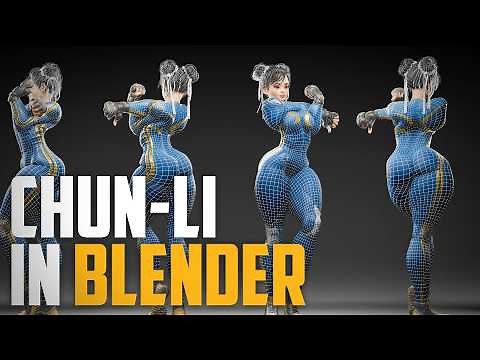 CHUN-LI Character Breakdown in BLENDER