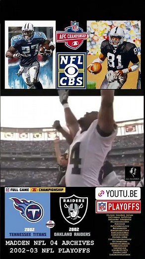 Madden NFL 2004 Historic Teams - 2002 Tennessee Titans vs. 2002 Oakland Raiders