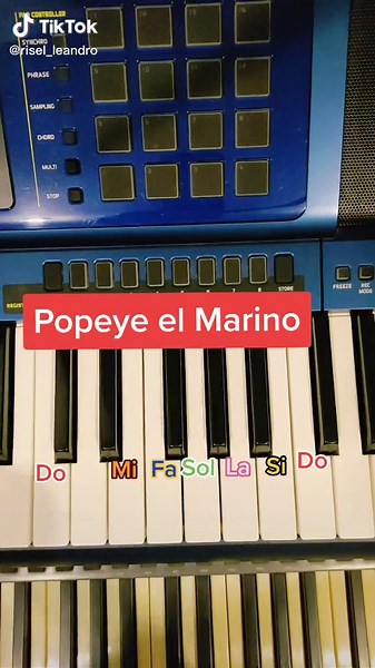 Aprende a tocar Popeye el Marino en piano fácil