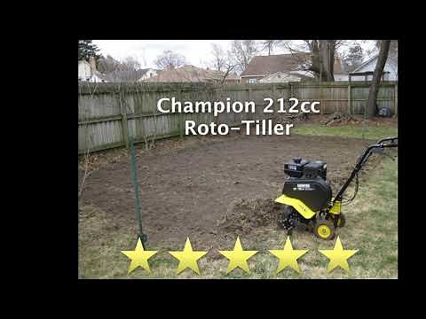 Champion 212cc Roto-Tiller Assembly & Review