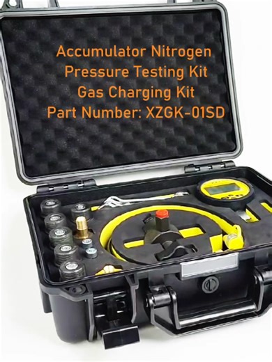 XZT Accumulator Gas Charging Tools, Nitrogen Gas Charging kit PRESSURE TEST Kit for Accumulator
