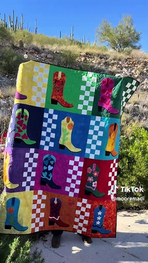 Completed Cowboy Boot Quilt Project