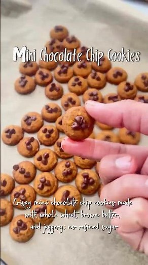 Mini Chocolate Chip Cookies #shorts #minicookies #chocolatechipcookies