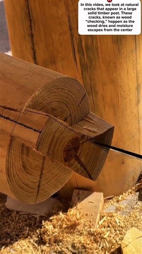 ‎Natural Cracks in Large Timber Posts Explained