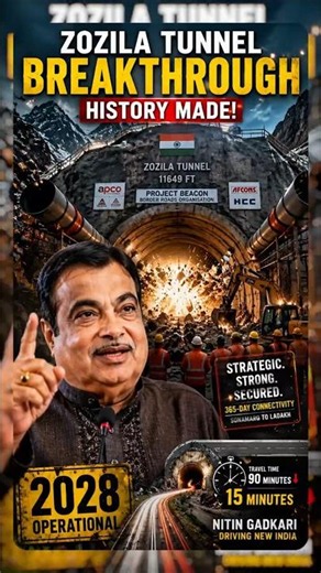 Zoji-la Tunnel Breakthrough: Kashmir-Ladakh