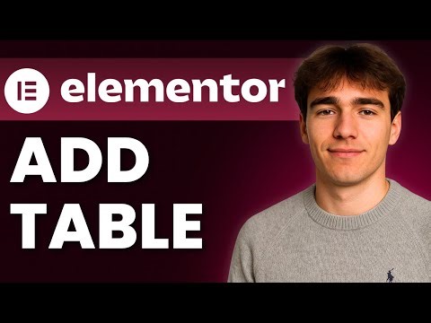 How to Add a Table to Elementor (Tutorial 2025)