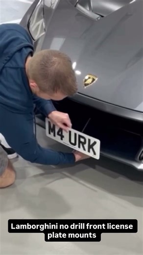Effective and damage free way to install a front license plate mount on a Lamborghini