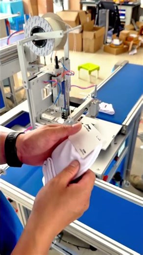 Automation Tagging gun machine for socks gloves towles.