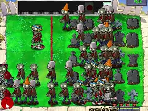 trying to beat wall-nut bowling mini-game in pvz plus hard mode mod mini-games SO CLOSE TO BEATED IT