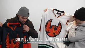 6.3K views · 373 reactions | Our guys got a first look at the new Coachella Valley Firebirds jerseys and were very impressed. Having all spent time playing in the AHL, Canner, Blackwell, Driegs, Joey and Gru are excited for future #SeaKraken players to develop in the pipeline → https://bit.ly/CVJerseys22 | Seattle Kraken | Facebook