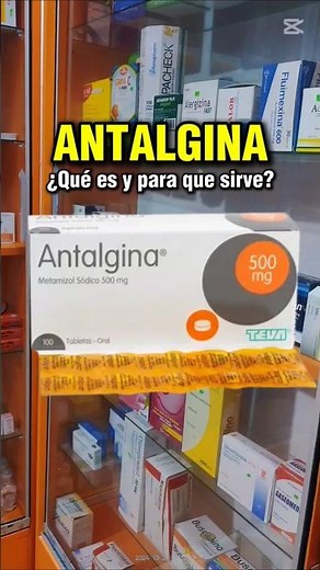 Antalgina para qué sirve, dosis y como se toma. #farmacologia #farmacia #medicamentos #medicina