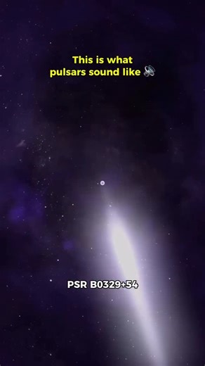 ORMOUS 🌒 on Instagram: "🎧 Cosmic rhythms from the universe What do these sounds remind you of? Meet four stellar beatmakers — PSR B0329+54, the Vela Pulsar, the Crab Pulsar, and PSR J0437−4715 ✨⚡🦀💫 Pulsars don’t actually make sound in space, but astronomers translate their precise radio pulses into audio. The result? Hypnotic beeps and thumps that mirror each star’s rapid spin — like a cosmic lighthouse sweeping past Earth. 👂🌌 Credits: @starwalkapp"
