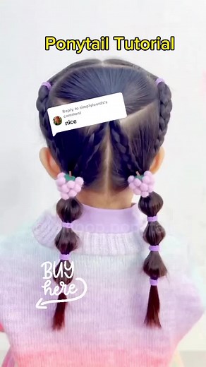 Replying to @simplylourds Hair Ponytail Tutorial Ideas for Kids Girls #ponytail #ponytailtutorial #girls #kids