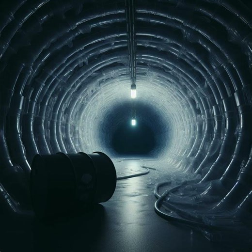 plastic barrel thud inside a tunnel sound effect