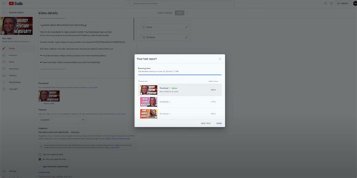 YouTube Will Launch Thumbnail A/b Split Testing For Creators